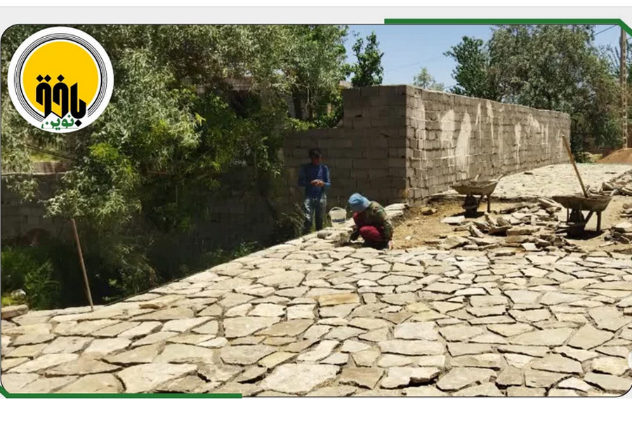 آغاز فاز دوم عملیات سنگ‌فرش و محوطه‌سازی معابر در روستای خوسف بافق